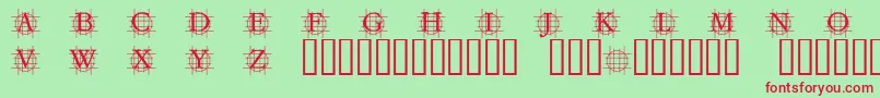 GrafboldBold Font – Red Fonts on Green Background