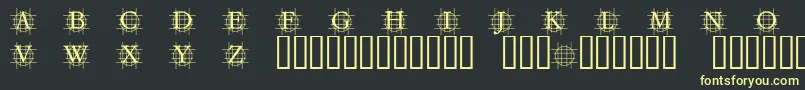 フォントGrafboldBold – 黒い背景に黄色の文字