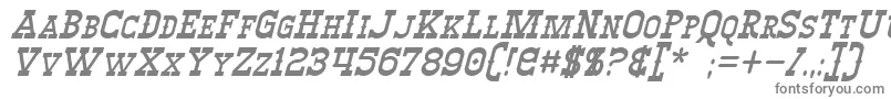 WinslettItalic-fontti – harmaat kirjasimet valkoisella taustalla