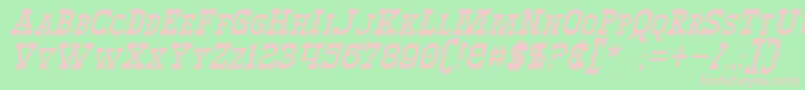 WinslettItalic Font – Pink Fonts on Green Background