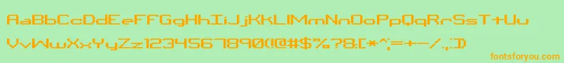 Binxchr-fontti – oranssit fontit vihreällä taustalla