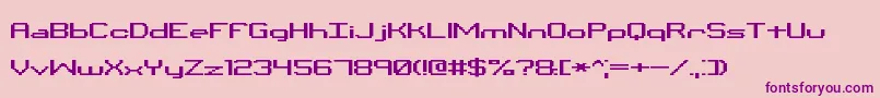 Binxchr Font – Purple Fonts on Pink Background