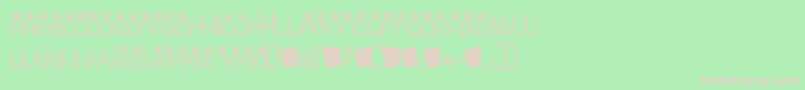 5000 Font – Pink Fonts on Green Background