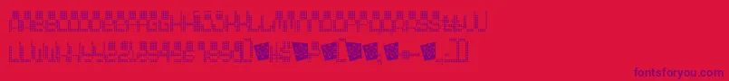 5000 Font – Purple Fonts on Red Background