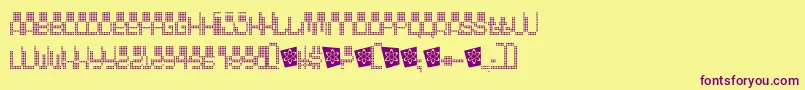 5000 Font – Purple Fonts on Yellow Background