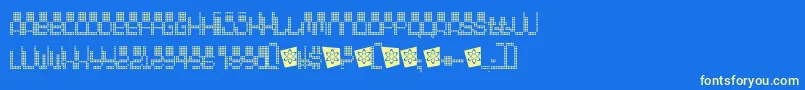 5000 Font – Yellow Fonts on Blue Background