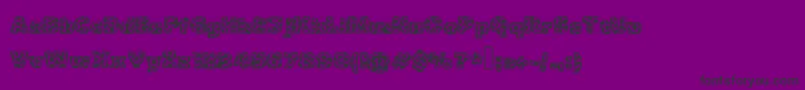 Więcej informacji o czcionce Metalic Czcionka Metalic – czarne czcionki na fioletowym tle