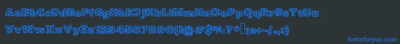 Metalic Font – Blue Fonts on Black Background