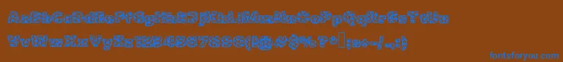 Metalic Font – Blue Fonts on Brown Background