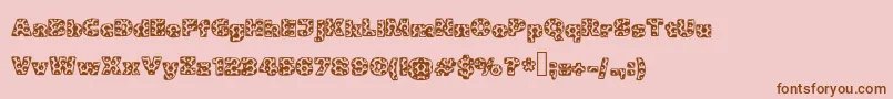 Metalic Font – Brown Fonts on Pink Background