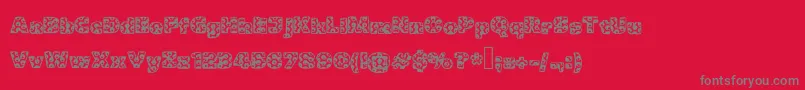 Metalic Font – Gray Fonts on Red Background