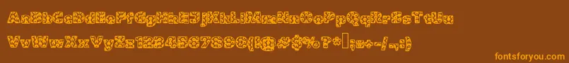 Metalic Font – Orange Fonts on Brown Background