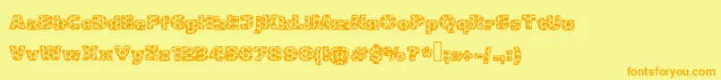 Metalic Font – Orange Fonts on Yellow Background