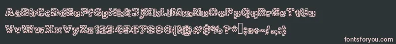 Metalic Font – Pink Fonts on Black Background