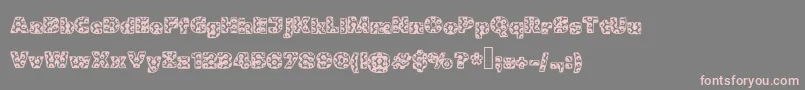 Metalic Font – Pink Fonts on Gray Background