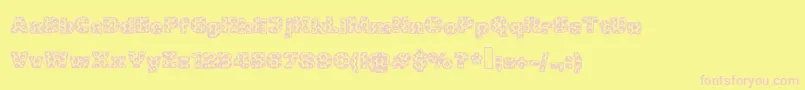 Metalic Font – Pink Fonts on Yellow Background