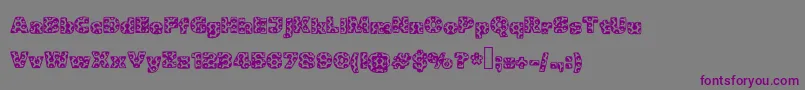 Metalic Font – Purple Fonts on Gray Background