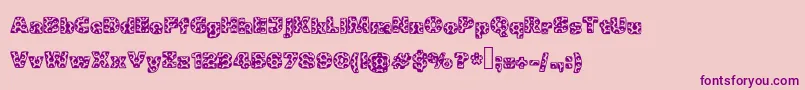Metalic-Schriftart – Violette Schriften auf rosa Hintergrund