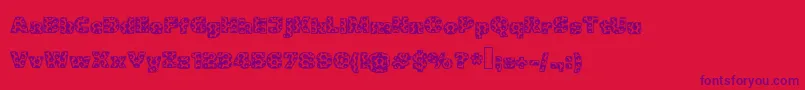 Metalic Font – Purple Fonts on Red Background