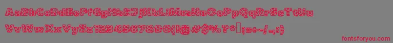 Metalic-Schriftart – Rote Schriften auf grauem Hintergrund