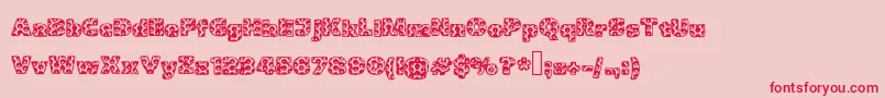 Metalic Font – Red Fonts on Pink Background