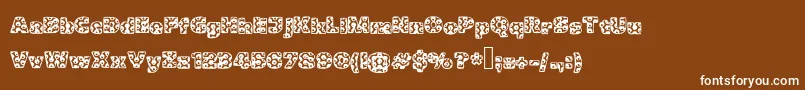 Metalic Font – White Fonts on Brown Background