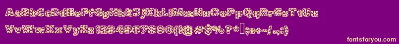 Metalic Font – Yellow Fonts on Purple Background