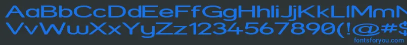 Strexp Font – Blue Fonts on Black Background