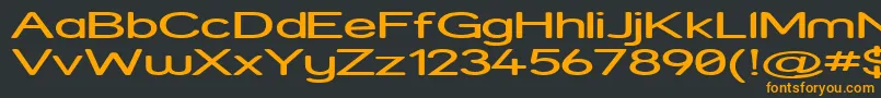 Strexp Font – Orange Fonts on Black Background