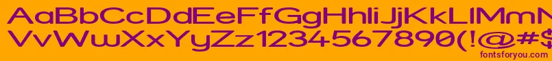 Strexp Font – Purple Fonts on Orange Background