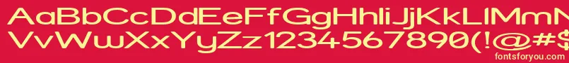 Strexp Font – Yellow Fonts on Red Background