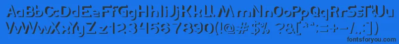 Exposure Font – Black Fonts on Blue Background