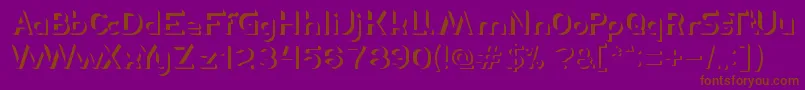 Exposure Font – Brown Fonts on Purple Background