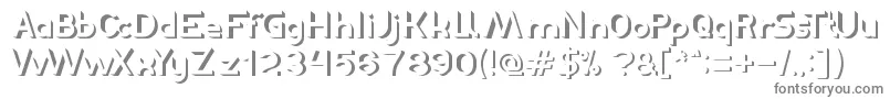 フォントExposure – 白い背景に灰色の文字