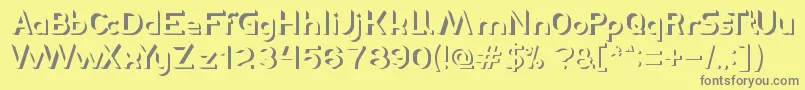 フォントExposure – 黄色の背景に灰色の文字