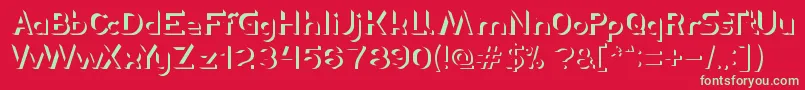 フォントExposure – 赤い背景に緑の文字