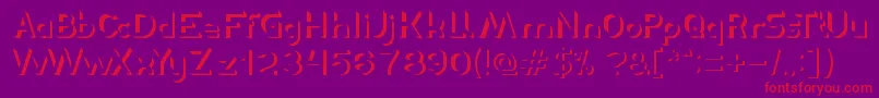 Exposure Font – Red Fonts on Purple Background