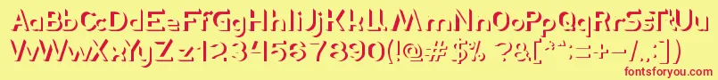 Exposure Font – Red Fonts on Yellow Background