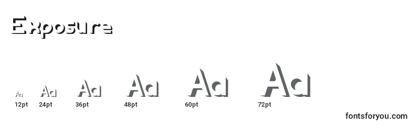 Exposure Font Sizes