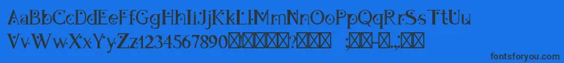 DapandoraRegular Font – Black Fonts on Blue Background