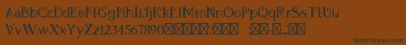 Police DapandoraRegular – polices noires sur fond brun