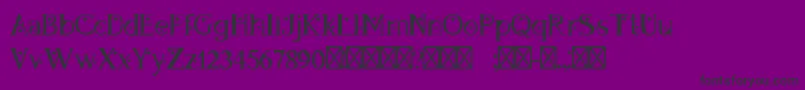 DapandoraRegular-fontti – mustat fontit violetilla taustalla