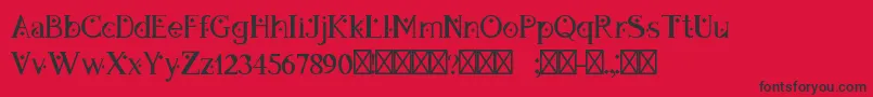 DapandoraRegular Font – Black Fonts on Red Background