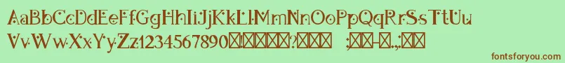 DapandoraRegular Font – Brown Fonts on Green Background