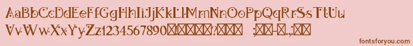 DapandoraRegular Font – Brown Fonts on Pink Background