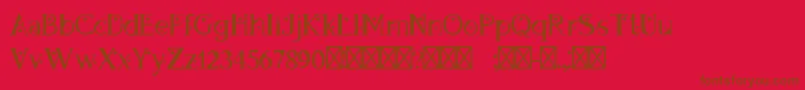 DapandoraRegular Font – Brown Fonts on Red Background