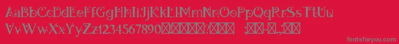 DapandoraRegular-Schriftart – Graue Schriften auf rotem Hintergrund