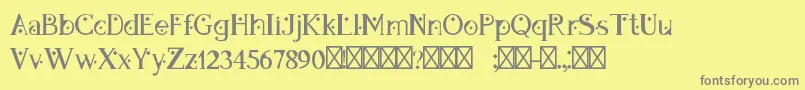 DapandoraRegular Font – Gray Fonts on Yellow Background