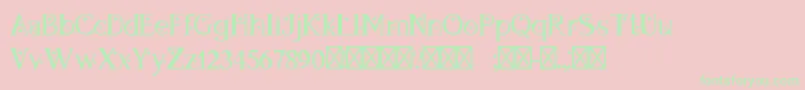 DapandoraRegular Font – Green Fonts on Pink Background