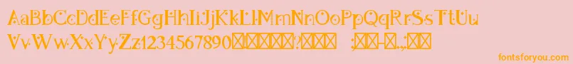 DapandoraRegular Font – Orange Fonts on Pink Background